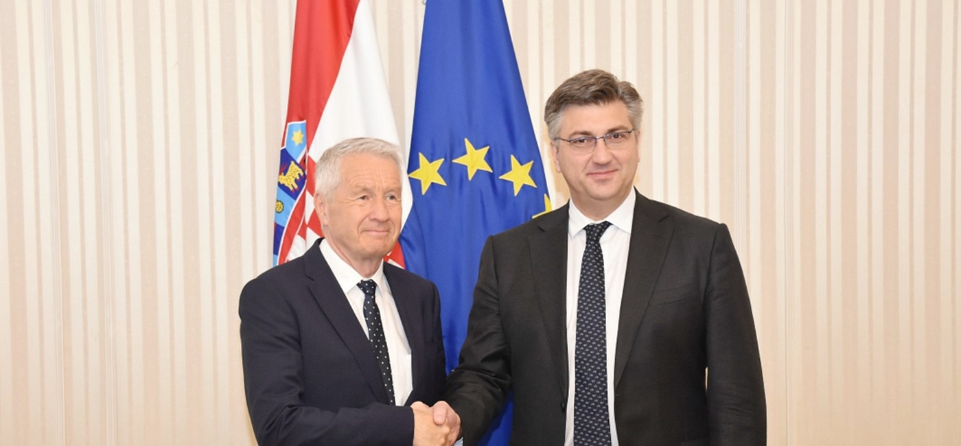 Predsjednik Vlade Plenković s glavnim tajnikom Vijeća Europe Jaglandom